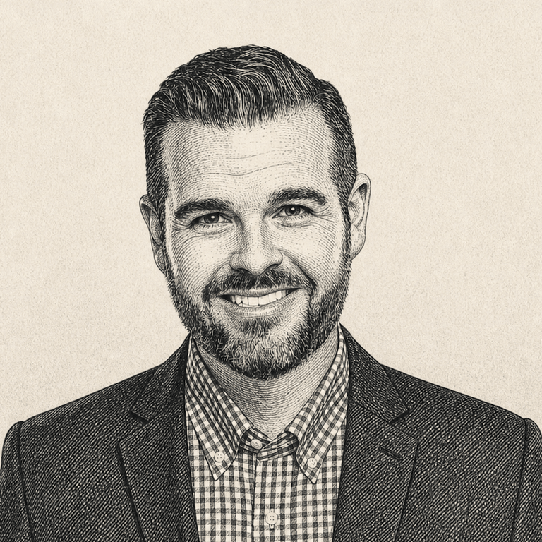 Chris Myers, hedcut portrait