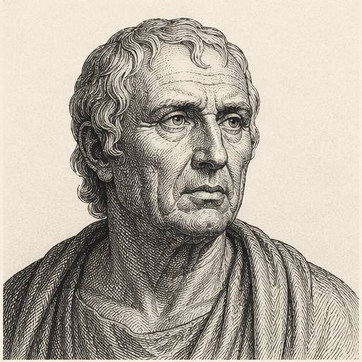 Woodcut portrait of Seneca the Younger, Stoic philosopher and advisor to Emperor Nero who exemplified leading with integrity while navigating compromise